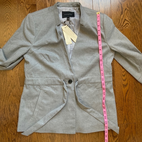 BANANA REPUBLIC Grey Blazer Single Button. Size 10P. - Picture 5 of 11